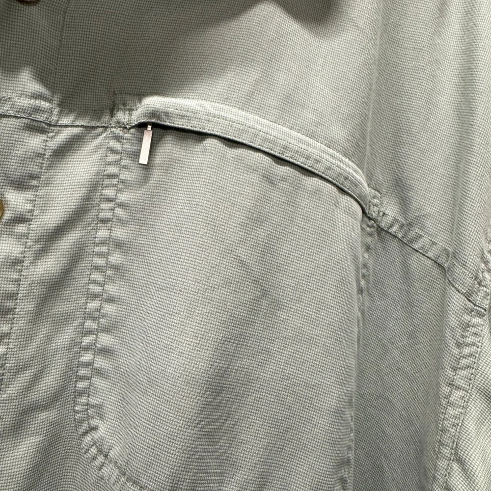 The North Face Button‎ Down Shirt Mens XL Short Sleeve Sage Green Hiking Gorpore